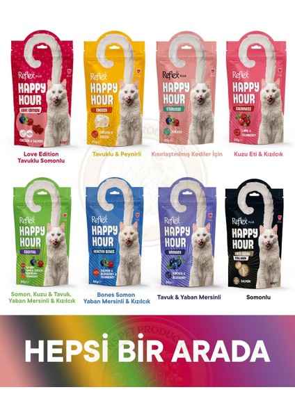 Happy Hour 8li Hepsi Bir Arada Kedi 8X60 GR