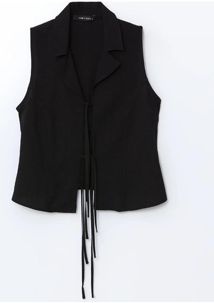 Lcw Vision Keten Karışımlı Bağlama Detaylı Kadın Yelek (S5) indirimleri