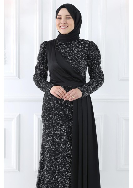 Ecmel Abiye Elbise Siyah ISR982 fiyatları