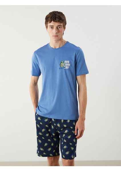 Yeni Sezon Standart Kalip Erkek Sortlu Pijama Takimi - S5LS92Z8