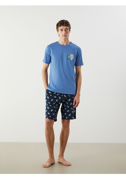 Yeni Sezon Standart Kalip Erkek Sortlu Pijama Takimi - S5LS92Z8