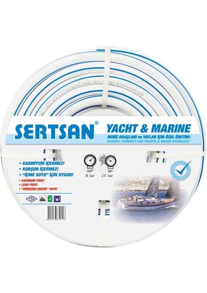 Ultra Yat Marine Hortumu 1/2 Inc - 25 mt