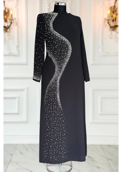 Didar Tesettür Abiye Siyah ISR1034