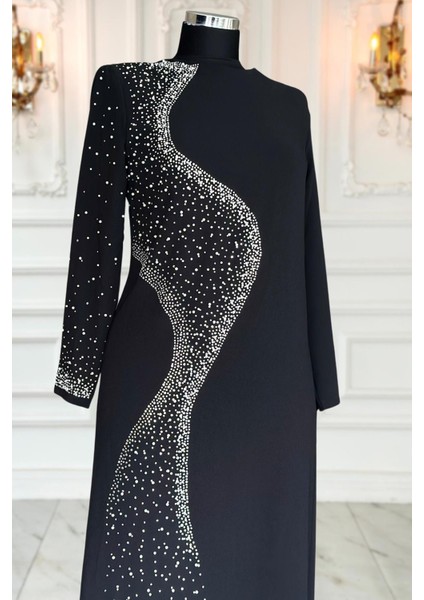 Didar Tesettür Abiye Siyah ISR1034 modelleri