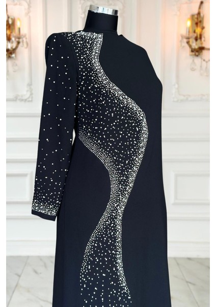 Didar Tesettür Abiye Siyah ISR1034 fırsatları