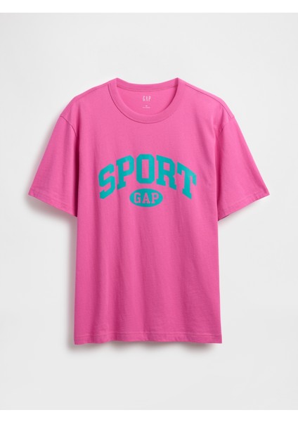 Erkek Pembe Gap Logo Sport Relaxed T-Shirt fiyatları