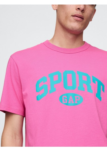 Erkek Pembe Gap Logo Sport Relaxed T-Shirt modelleri