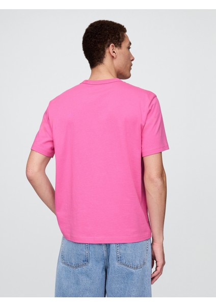 Erkek Pembe Gap Logo Sport Relaxed T-Shirt fırsatları