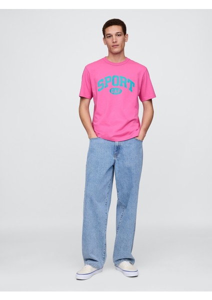 Erkek Pembe Gap Logo Sport Relaxed T-Shirt indirimleri