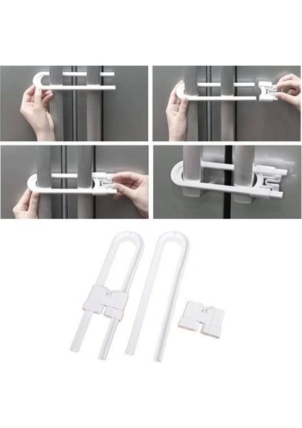 Bebek Çocuk Çekmece ve Dolap Koruma Raylı Güvenlik Sistemi Emniyet Kilidi modelleri