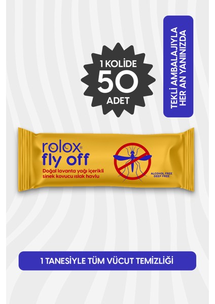Fly Off - 50 Paket - Sinek ve Kene Kovucu Islak Havlu fiyatları