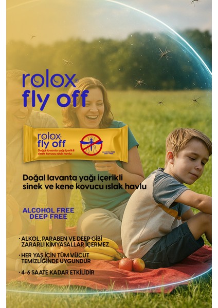 Fly Off - 50 Paket - Sinek ve Kene Kovucu Islak Havlu