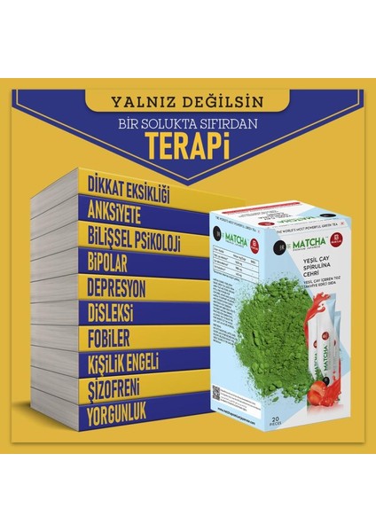 Terapi 10 Kitap Bir Arada ve Çilekli Matcha Çayı