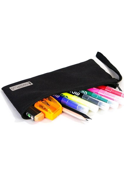 Siyah 21X10 cm Fermuarlı Gabardin Kumaş Kalemlik fiyatları