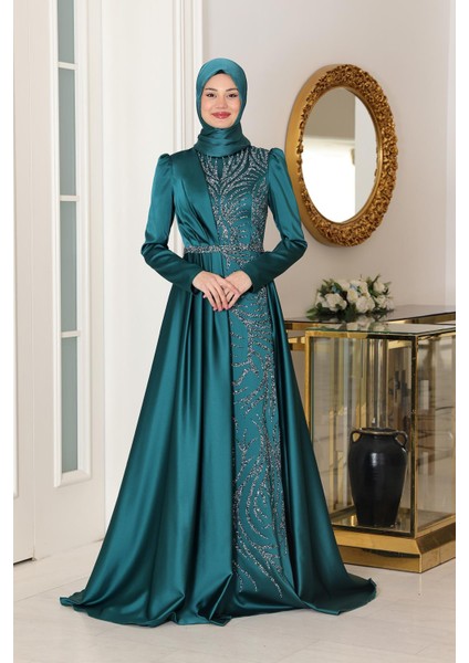 Mihrimah Abiye Elbise Zümrüt SN96