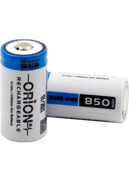 16340 3.7V 850MAH Li-Ion Şarj Edilebilir RCR123A Pil modelleri