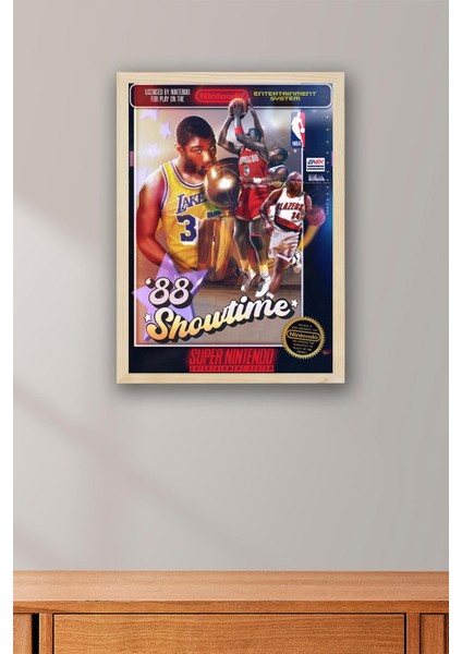 Magic Johnson Çerçeveli Tablo - 1988 Showtime Nba Posteri Tablo fiyatları