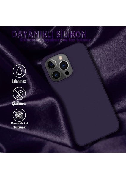 Iphone 14 Pro Max Için Kadife Kapak Içi Derin Mor Lansman Kılıf indirimleri