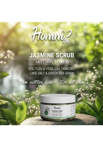 Denes Life Homm Bitkisel Yaseminli Yeşil Çaylı Bitki Tanecikli Scrub 250 ml
