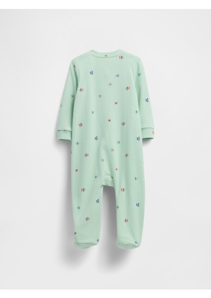 Bebek Açık Yeşil Işlemeli Desenli Tulum modelleri