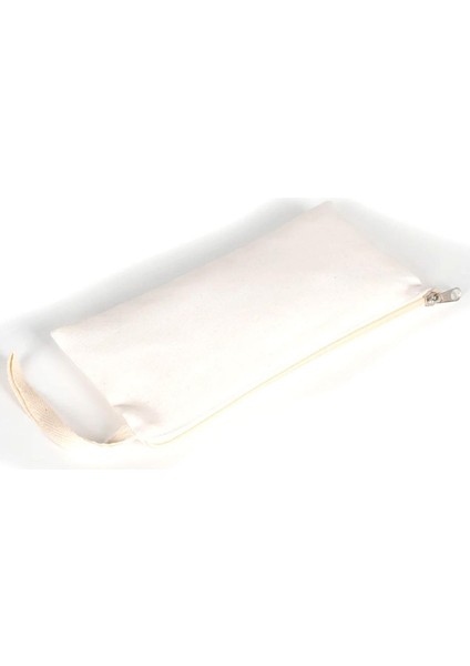 Krem 21X10 cm Fermuarlı Gabardin Kumaş Kalemlik modelleri