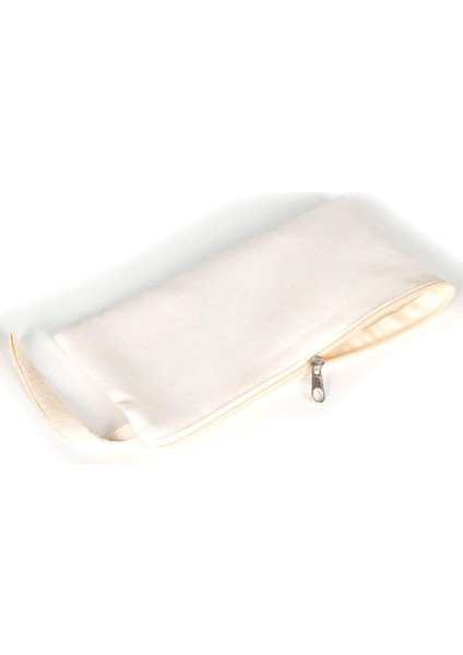 Krem 21X10 cm Fermuarlı Gabardin Kumaş Kalemlik fırsatları