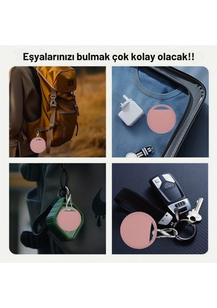 Smart Tag Pembe Mfı Sertifikalı Akıllı Takip Cihazı 4lü Paket Ios Apple Bul Uyumlu Airtag