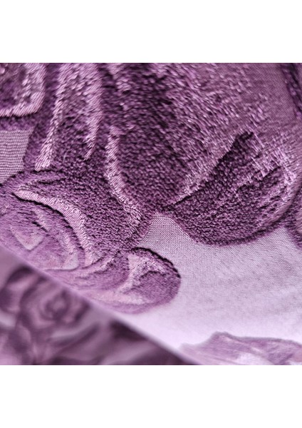 Pikelik Gül Desen Violet Renk Şönil Kumaş fiyatları