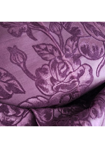 Pikelik Gül Desen Violet Renk Şönil Kumaş modelleri