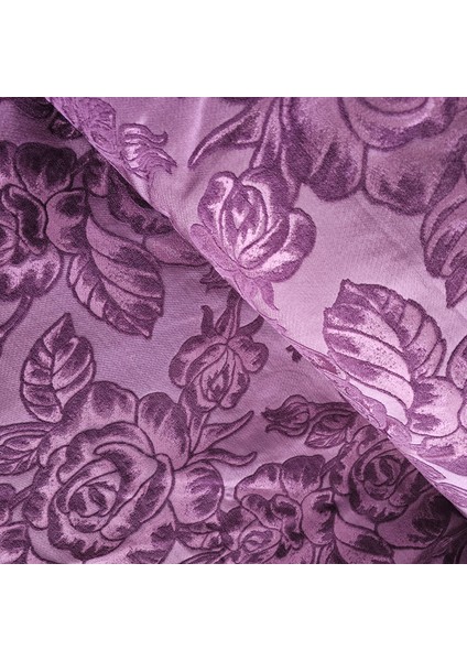 Pikelik Gül Desen Violet Renk Şönil Kumaş fırsatları
