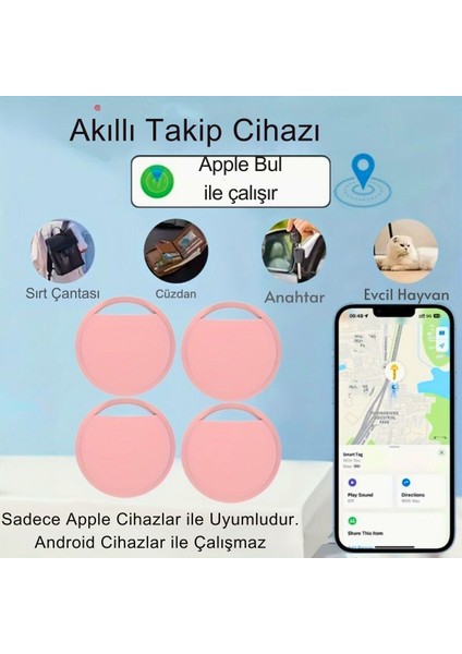 Smart Tag Mfı Sertifikalı Akıllı Takip Cihazı Ios Apple Bul Uyumlu Airtag