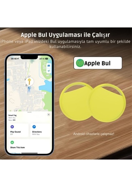Smart Tag Mfı Sertifikalı Akıllı Takip Cihazı Ios Apple Bul Uyumlu Airtag