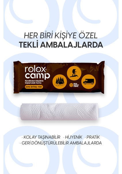 Camp - 50 Paket – Kendinden Köpüklü Kişisel Islak Havlu modelleri