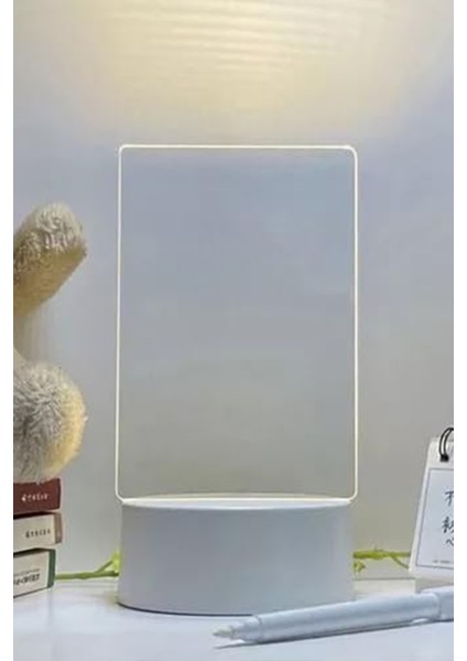 LED Çizim Tableti Gece Lambası Kafe Sunum LED Işıklı Mini Yazı Tahtası Özel Kalemli modelleri