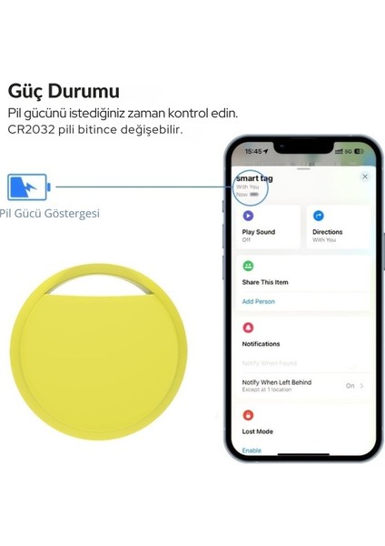 Smart Tag Mfı Sertifikalı Akıllı Takip Cihazı Ios Apple Bul Uyumlu Airtag