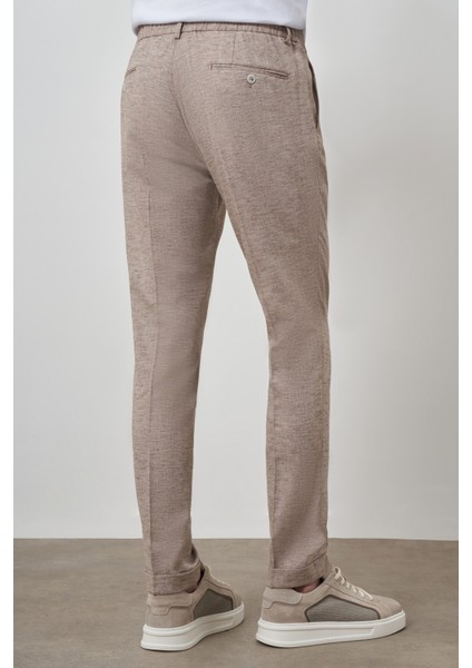 Erkek Vizon Trend Tam Lastikli Slim Fit Pantolon indirimleri