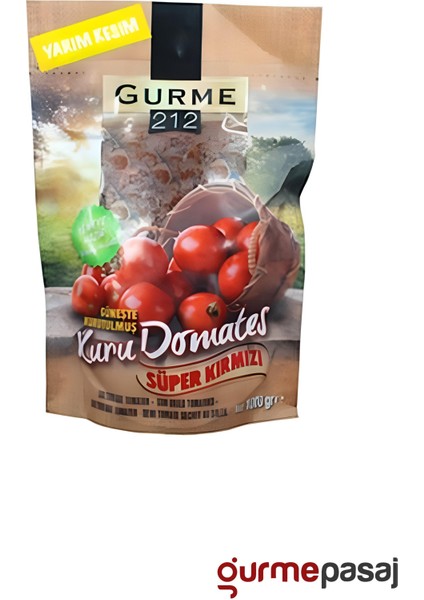 Gurme 212 Kurutulmuş Domates Yarım Kesim 1 kg x 12 Adet