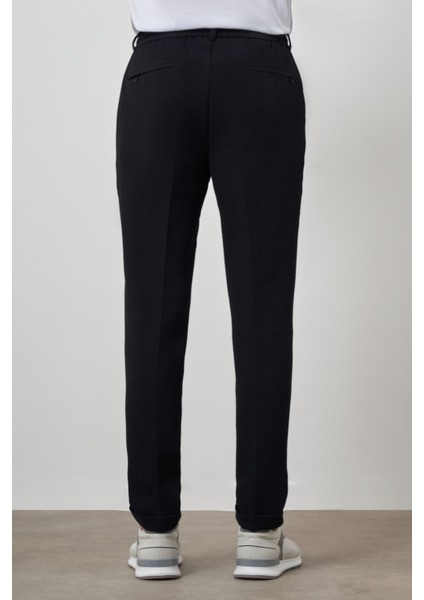 Erkek Lacivert Trend Slim Fit Ipli Jogger Pantolon indirimleri
