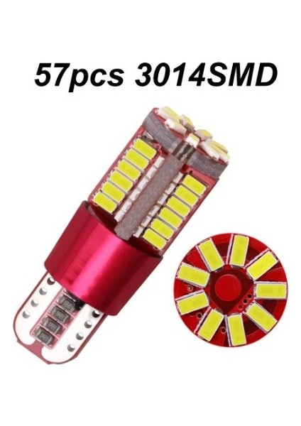 Buz Mavi T10 57 LED Araba Oto Işık Iç Lamba Park Plaka LED Ampul