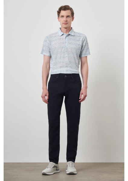 Erkek Lacivert Pamuk 5 Cep Slim Fit Jean Kot Pantolon fiyatları