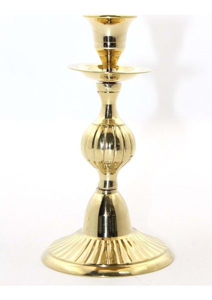 Tekli Pirinç Şamdan 16 cm