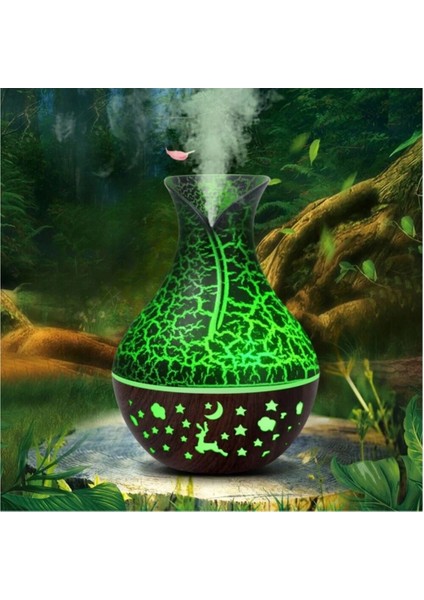 Fioplus FP-HDR09 Vazo Görünümlü Ahşap Humidifier Hava Nemlendirici Aromaterapi 7 Farkli LED Light fırsatları