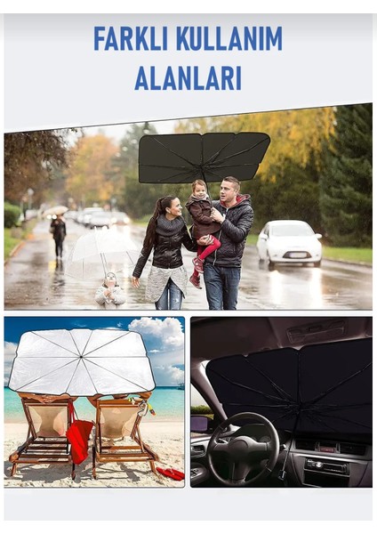 Tüm Araçlar Için Araba Ön Cam Güneşlik Katlanabilir Güneşlik Şemsiye Ön Cam Gölgelik Esnek