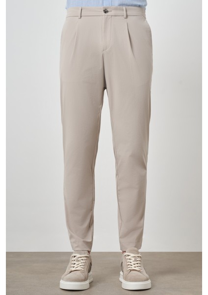 Erkek Taş Trend Slim Fit Tam Lastik Pantolon