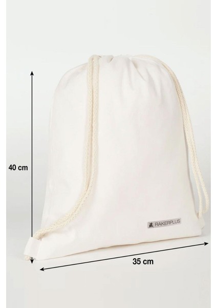 Krem 35X40 cm Unisex Ham Bez Büzgülü Sırt Ayakkabı Çantası modelleri