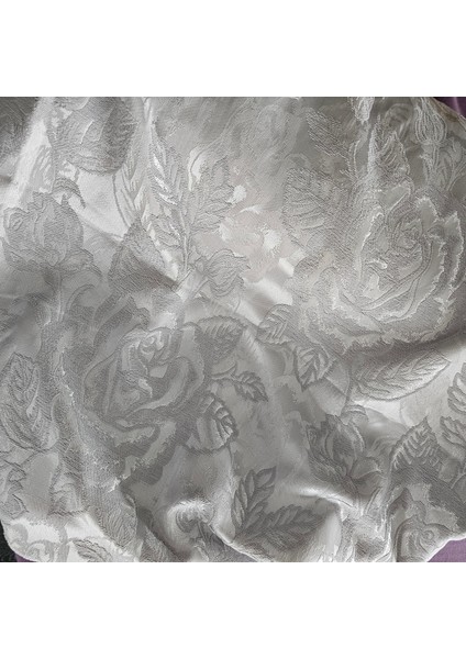 Pikelikgül Desen Gri-Ekru Pike Kumaşı indirimleri