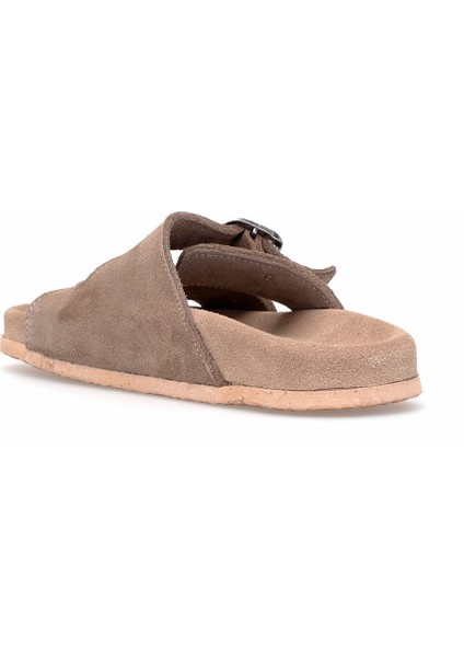 Elit Zeyn 8113 Kadın Hakiki Deri Düz Terlik Vizon fırsatları