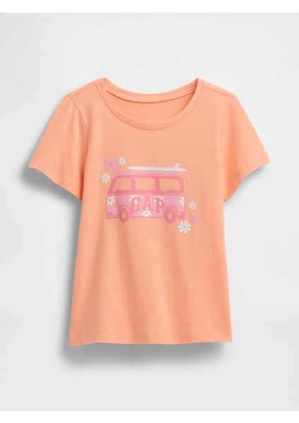 Kız Bebek Turuncu Babygap Grafik T-Shirt