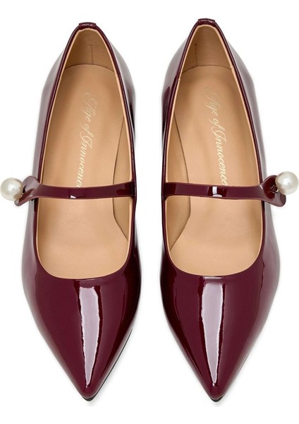 Thea Pearl Rugan Kadın Babet Ayakkabı Mary Jane modelleri