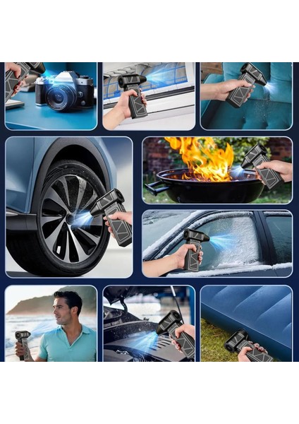 Turbo Üfleyici Fan - Yüksek Hava Üfleyici Mangal Barbekü Fanı Elektrikli Hava Kompresörü 130.000 Rpm fırsatları